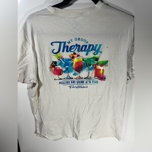 Caribbean My Group Therapy Healing One Drink at a Time Graphic T-shirt L large